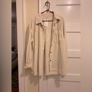 NWT shacket with corduroy look